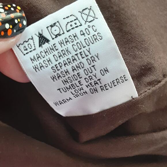 Mini Boden Corduroy Pinnie Chocolate Brown Pinafore Dress Mod Floral Girls 7/8 - Picture 6 of 8